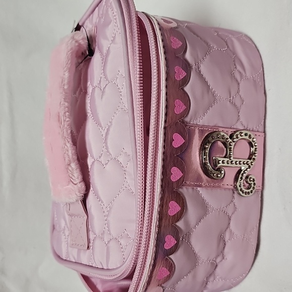 Barbie Jeweled Logo Pink Make-up Bag Limited Edition Cute Cosmetics Bag - Picture 6 of 7